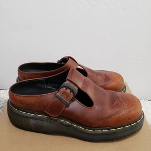 Dr. Martens Women's Buckle Sandal in Burgandy